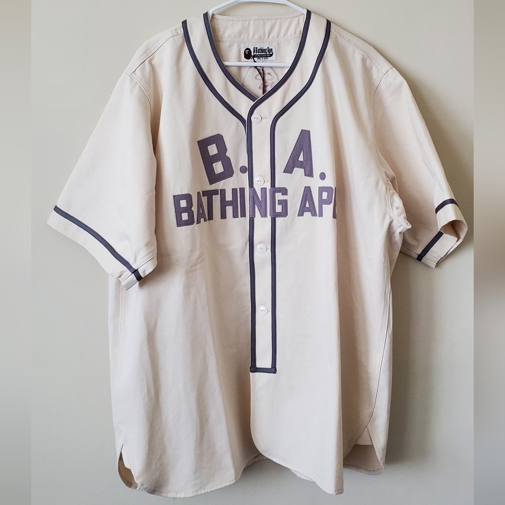 A Bathing Ape Baseball Jersey Shirt - XXL